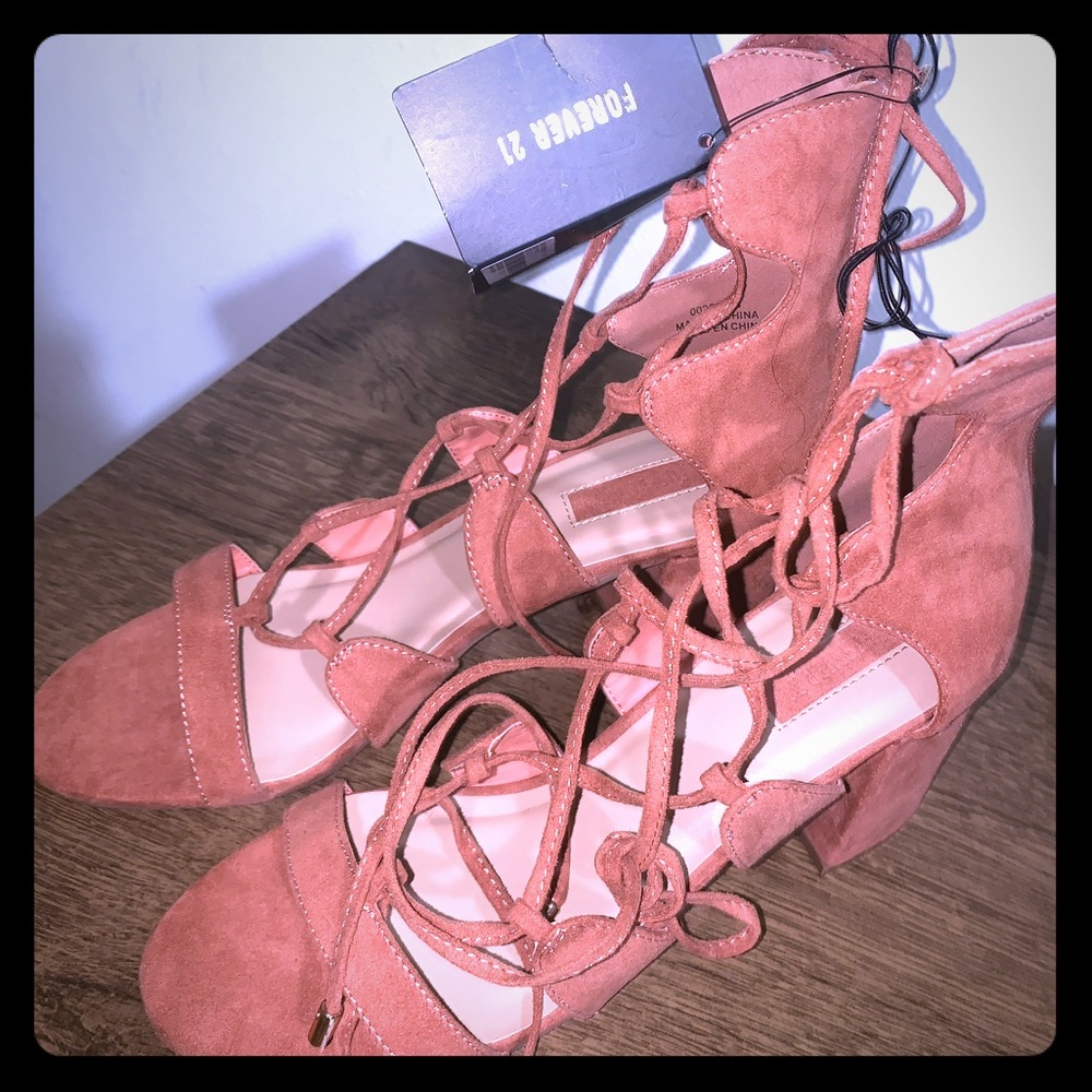 Chunky strapped heels